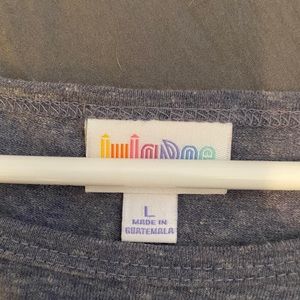 Coral and heather purple LuLaRoe shirt